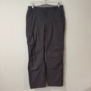 Duluth Trading Co Women's Utility Ripstop Cargo Pants Bootcut Grey Double Knee 6